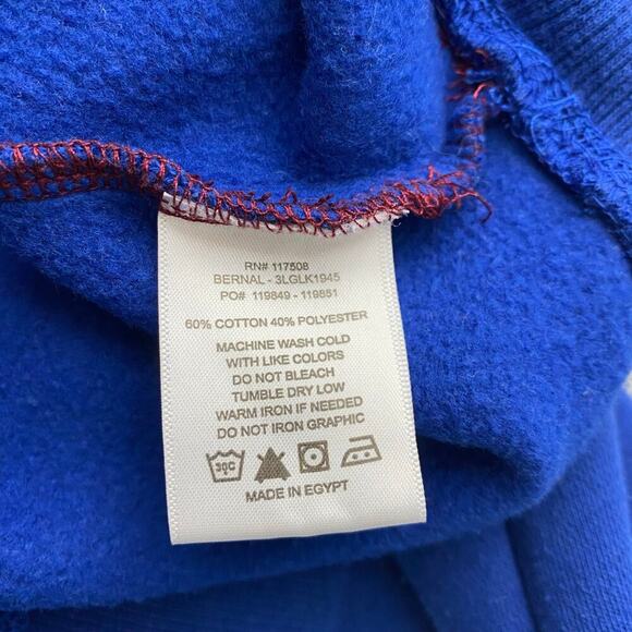 Vintage Levi's Bernal Sweatshirt Men S Retro Y2K Colorblock Blue White Maroon - Picture 5 of 8